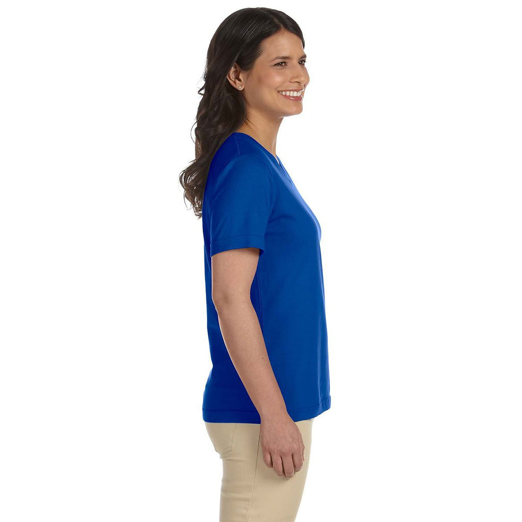 LAT Women's Royal V-Neck Premium Jersey T-Shirt