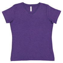 LAT Women's Vintage Purple V-Neck Premium Jersey T-Shirt