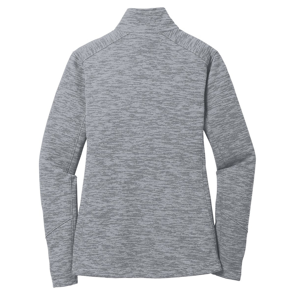 Port Authority Women's Grey Digi Stripe Fleece Jacket