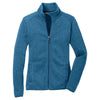 Port Authority Women's Medium Blue Heather Sweater Fleece Jacket