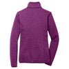 Port Authority Women's Pink Heather Sweater Fleece Jacket