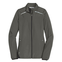 Port Authority Women's Grey Steel/Deep Black Zephyr Reflective Hit Full-Zip Jacket