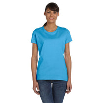 Fruit of the Loom Women's Aquatic Blue 5 oz. HD Cotton T-Shirt