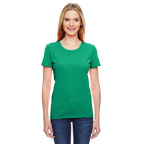 Fruit of the Loom Women's Retro Heather Green 5 oz. HD Cotton T-Shirt