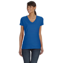 Fruit of the Loom Women's Royal 5 oz. HD Cotton V-Neck T-Shirt