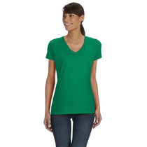 Fruit of the Loom Women's Kelly 5 oz. HD Cotton V-Neck T-Shirt