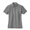 Port Authority Women's Oxford Grey S/S Cotton Pique Knit Polo