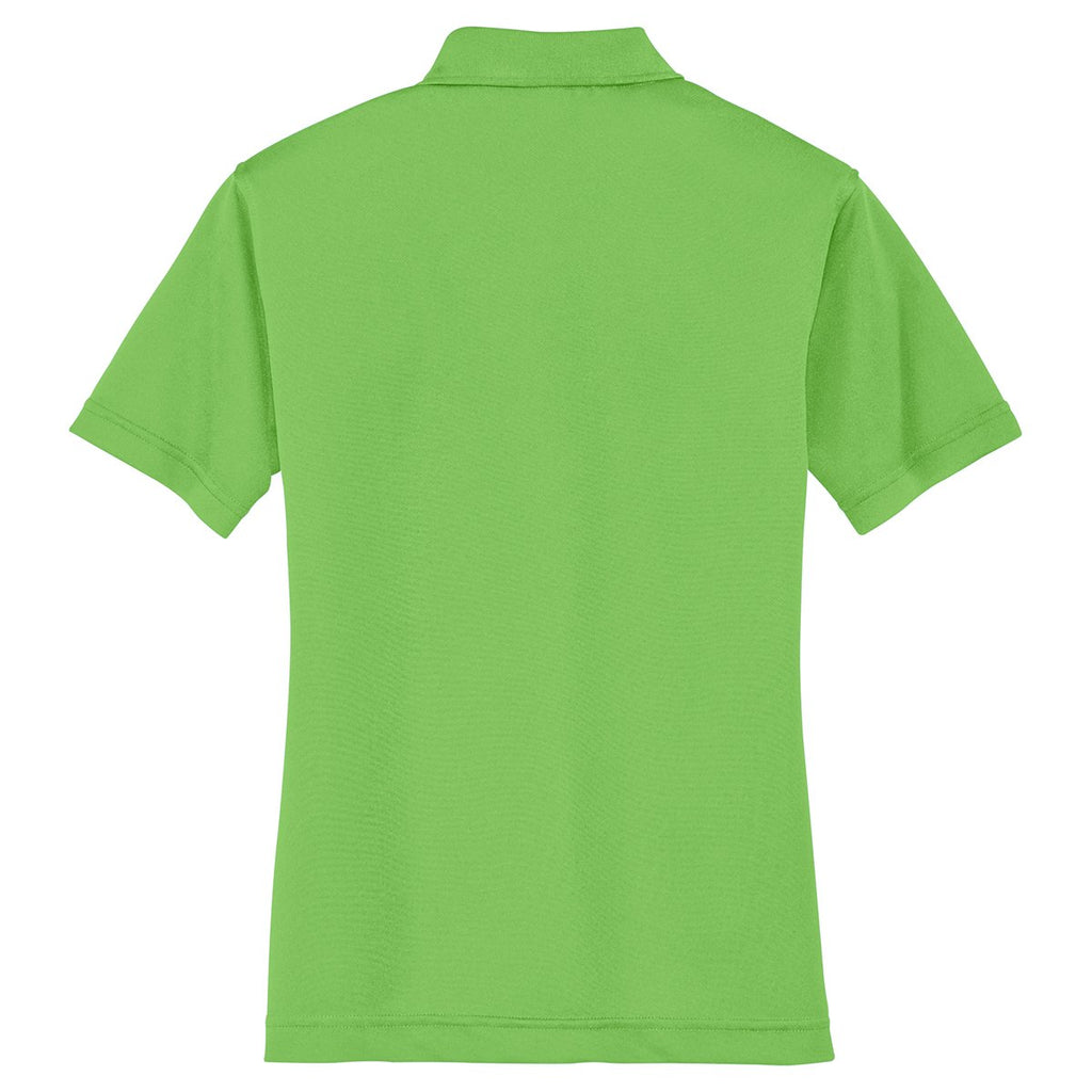 Port Authority Women's Green Poly-Bamboo Charcoal Blend Pique Polo