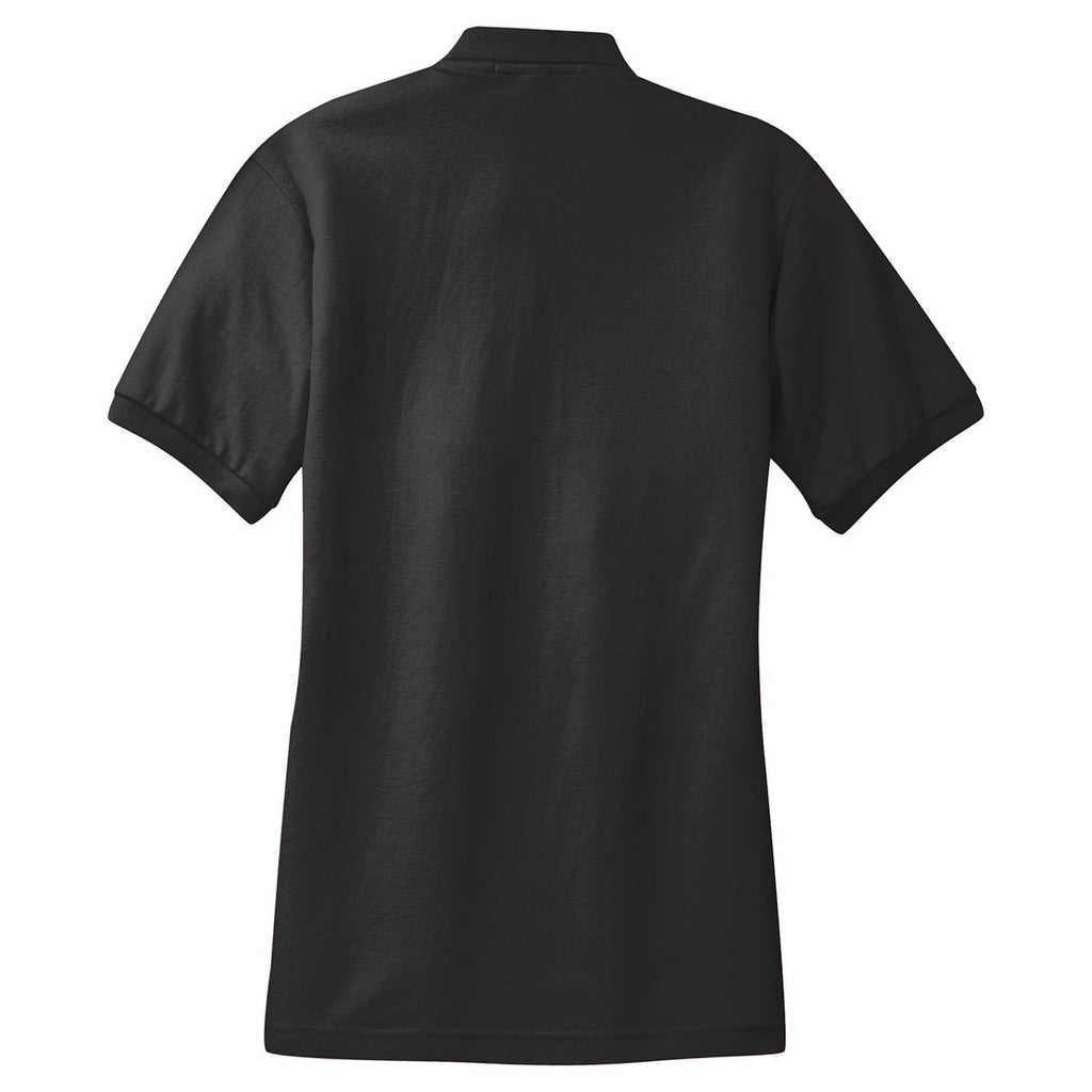 Port Authority Women's Black 65/35 Knit Polo