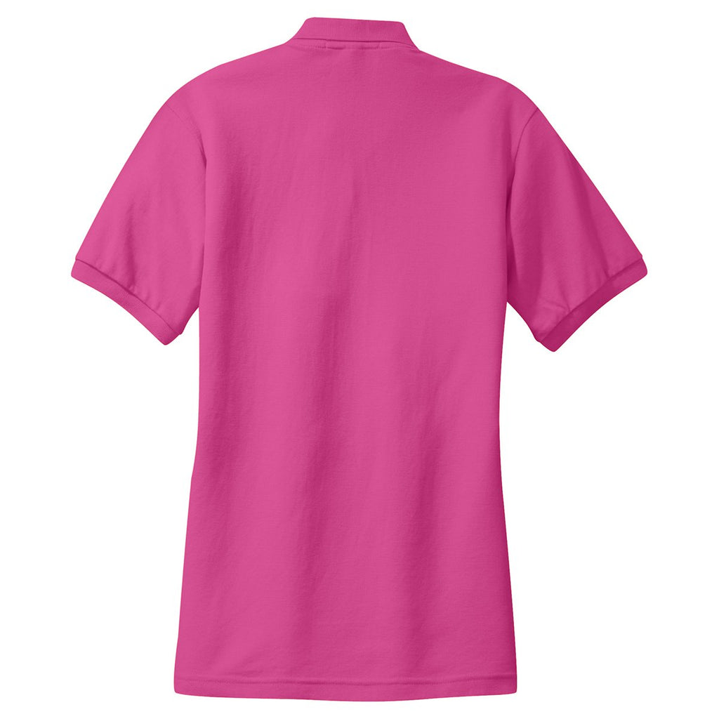 Port Authority Women's Pink 65/35 Knit Polo