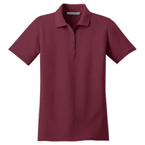 Port Authority Women's Burgundy Stain-Resistant Polo