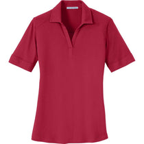Port Authority Women's Rich Red Silk Touch Interlock Performance Polo