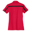 Port Authority Women's Red/Black Silk Touch Performance Colorblock Stripe Polo