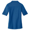 Port Authority Women's Marina Blue/True Navy Oxford Pique Double Pocket Polo