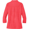 Port Authority Women's Hibiscus Pink 3/4-Sleeve Meridian Cotton Blend Polo