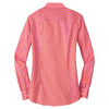 Port Authority Women's Tangerine/Pink Long Sleeve Gingham Easy Care Shirt