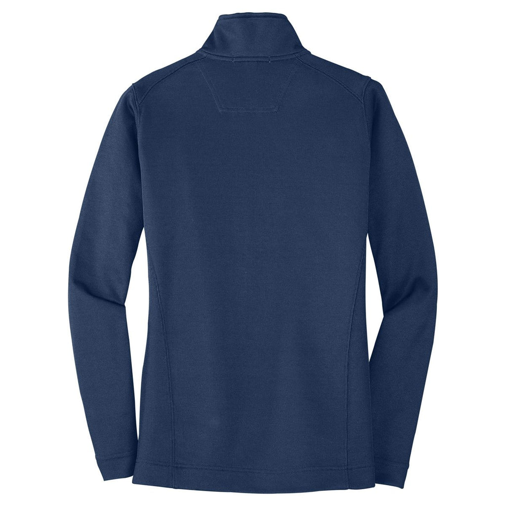 Port Authority Women's Regatta Blue/Iron Grey Vertical Texture Full-Zip Jacket