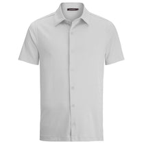 Bugatchi Men's White Short Sleeve Full Button Spread Self Collar