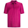 Bugatchi Men's Bright Berry Short Sleeve Three Button Polo Collar