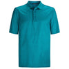 Bugatchi Men's Bright Emerald Short Sleeve Three Button Polo Collar