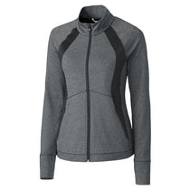 Cutter & Buck Women's Charcoal Heather Shoreline Colorblock Full-Zip