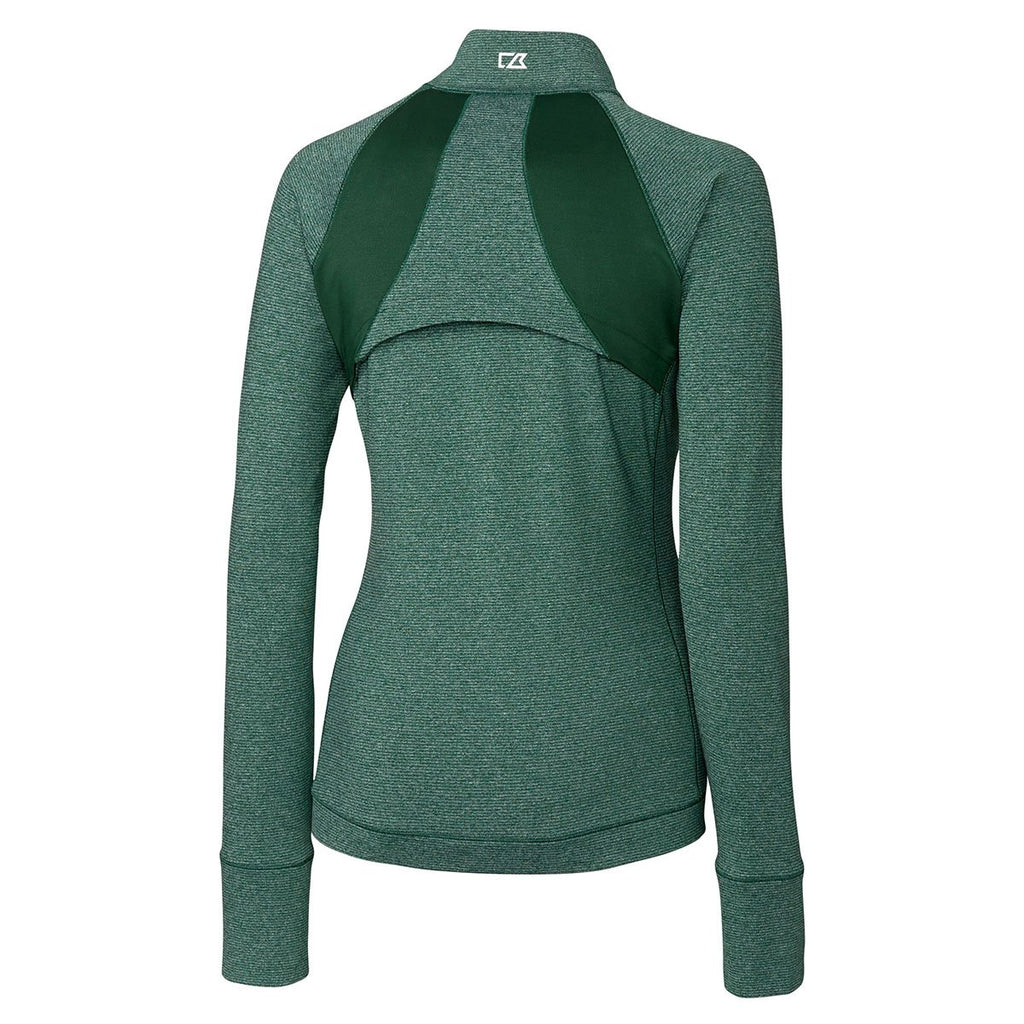Cutter & Buck Women's Hunter Heather Shoreline Colorblock Full-Zip