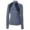 Cutter & Buck Women's Liberty Navy Heather Shoreline Colorblock Full-Zip