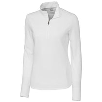 Cutter & Buck Women's White Long Sleeve Advantage Half Zip Mock