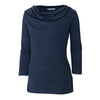 Cutter & Buck Women's Navy DryTec 3/4 Sleeve Highland Park Cowl