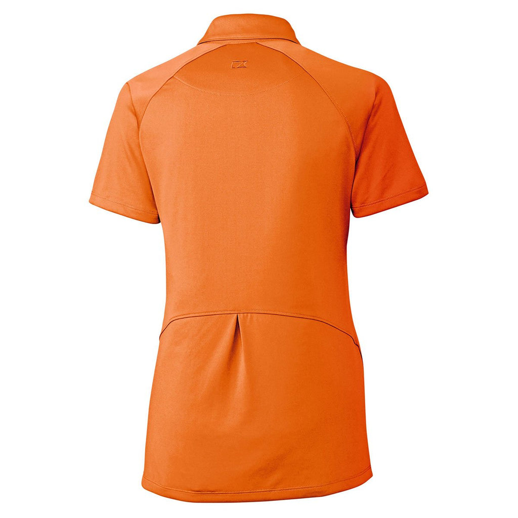 Cutter & Buck Women's Orange Burst DryTec Lacey Polo