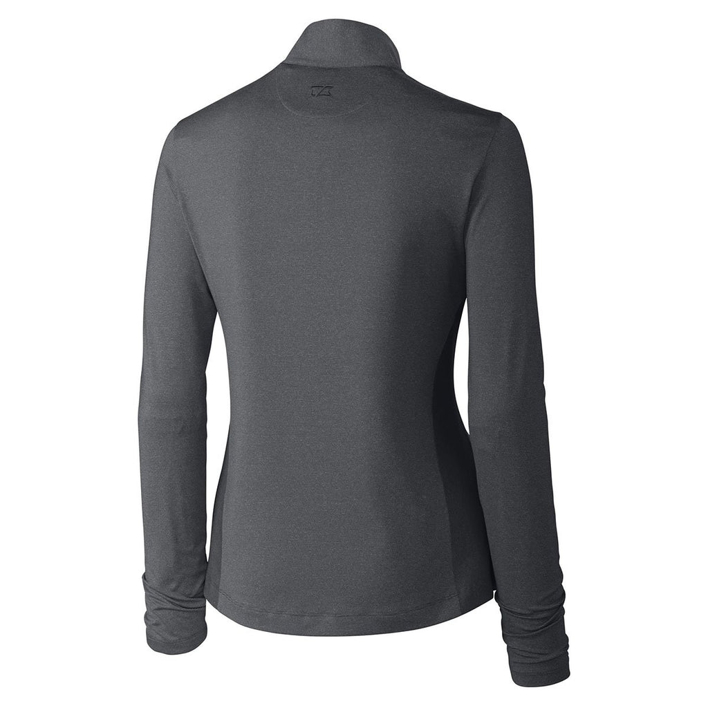 Cutter & Buck Women's Black DryTec Long Sleeve Madeline Half -Zip Mock