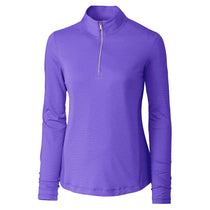 Cutter & Buck Women's Grape DryTec Long Sleeve Madeline Half -Zip Mock