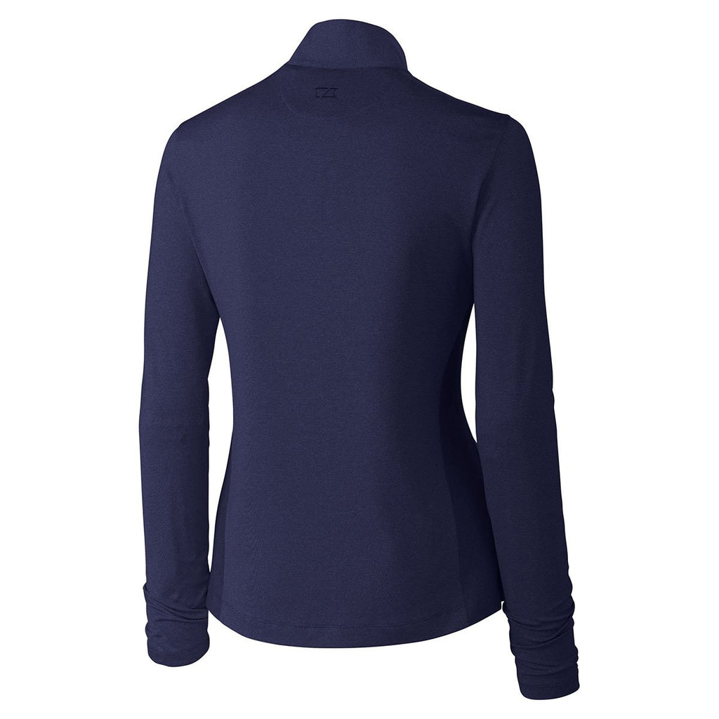 Cutter & Buck Women's Liberty Navy DryTec Long Sleeve Madeline Half -Zip Mock