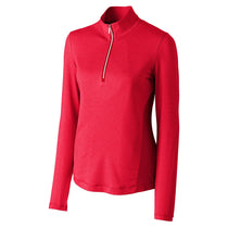 Cutter & Buck Women's Red DryTec Long Sleeve Madeline Half -Zip Mock