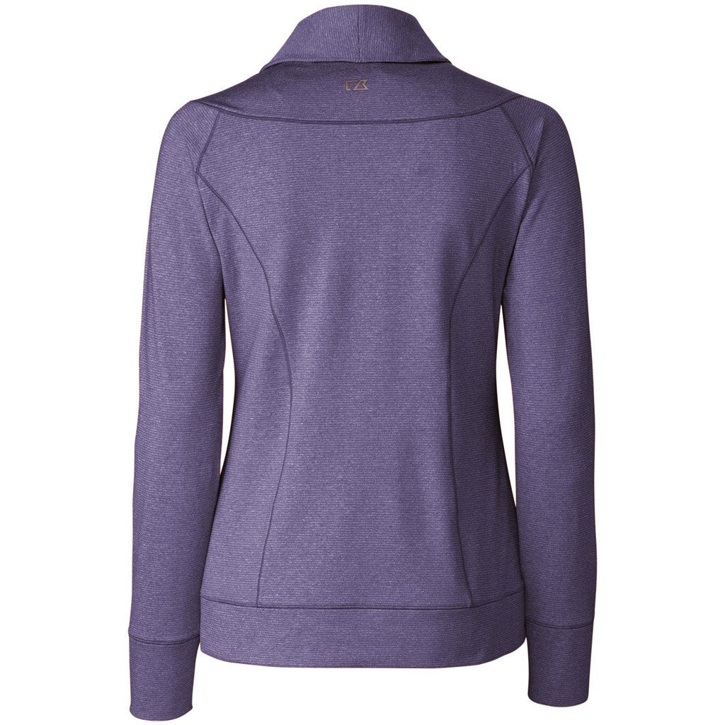 Cutter & Buck Women's Purple Shoreline Half Zip