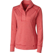 Cutter & Buck Women's Red Shoreline Half Zip