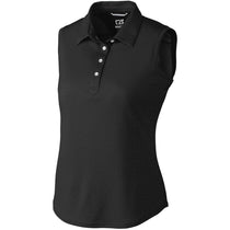 Cutter & Buck Women's Black Sleeveless Clare Polo