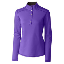 Cutter & Buck Women's Grape Ladies DryTec Evergreen Reversible Half-Snap