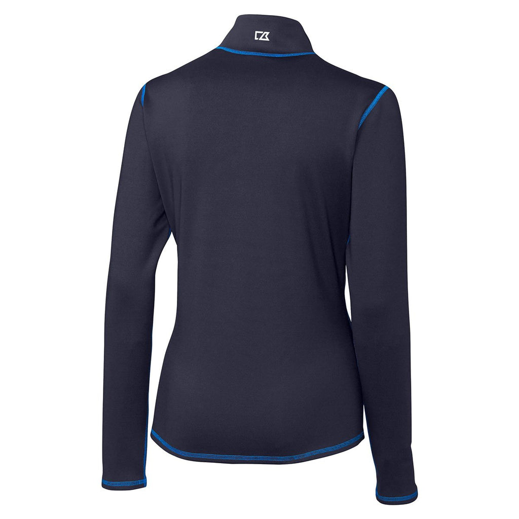 Cutter & Buck Women's Liberty Navy Ladies DryTec Evergreen Reversible Half-Snap