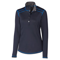 Cutter & Buck Women's Liberty Navy Ladies DryTec Evergreen Reversible Half-Snap