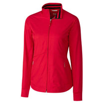 Cutter & Buck Women's Red DryTec Nine Iron Full-Zip Jacket