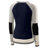 Cutter & Buck Women's Liberty Navy Stride Colorblock Sweater