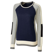 Cutter & Buck Women's Liberty Navy Stride Colorblock Sweater
