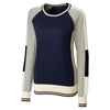 Cutter & Buck Women's Liberty Navy Stride Colorblock Sweater