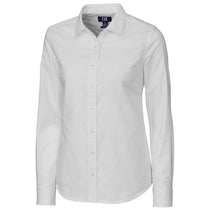 Cutter & Buck Women's White Long Sleeve Stretch Oxford