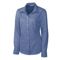 Cutter & Buck Women's French Blue L/S Epic Easy Care Nailshead