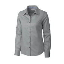Cutter & Buck Women's Charcoal L/S Epic Easy Care Mini Herringbone