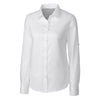 Cutter & Buck Women's White L/S Epic Easy Care Mini Herringbone