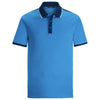 Bugatchi Men's Turquoise Short Sleeve Three Button Polo Collar