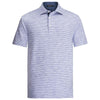 Bugatchi Men's Light Navy Short Sleeve Three Button Polo Collar